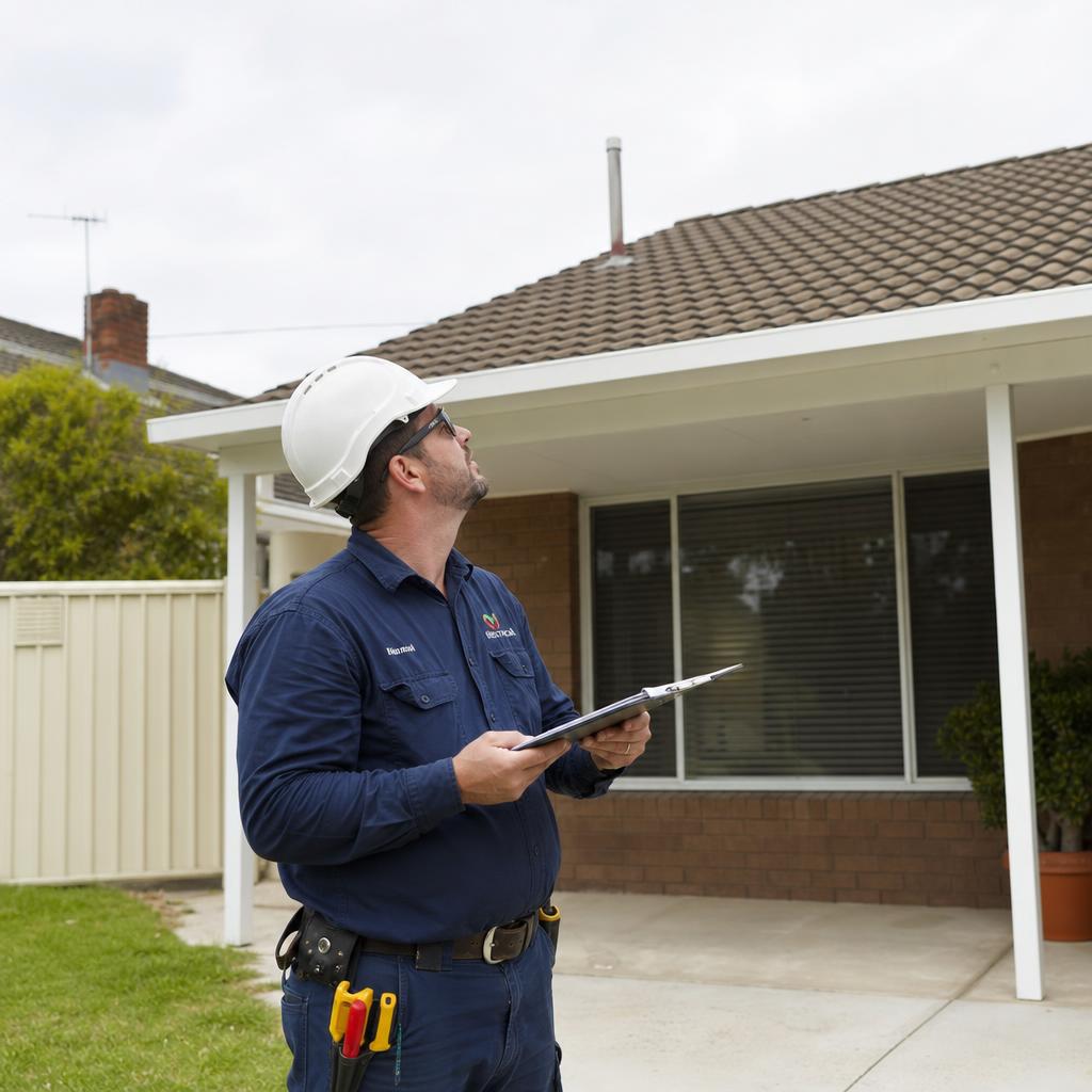 Consultant inspecting a roof for solar audit