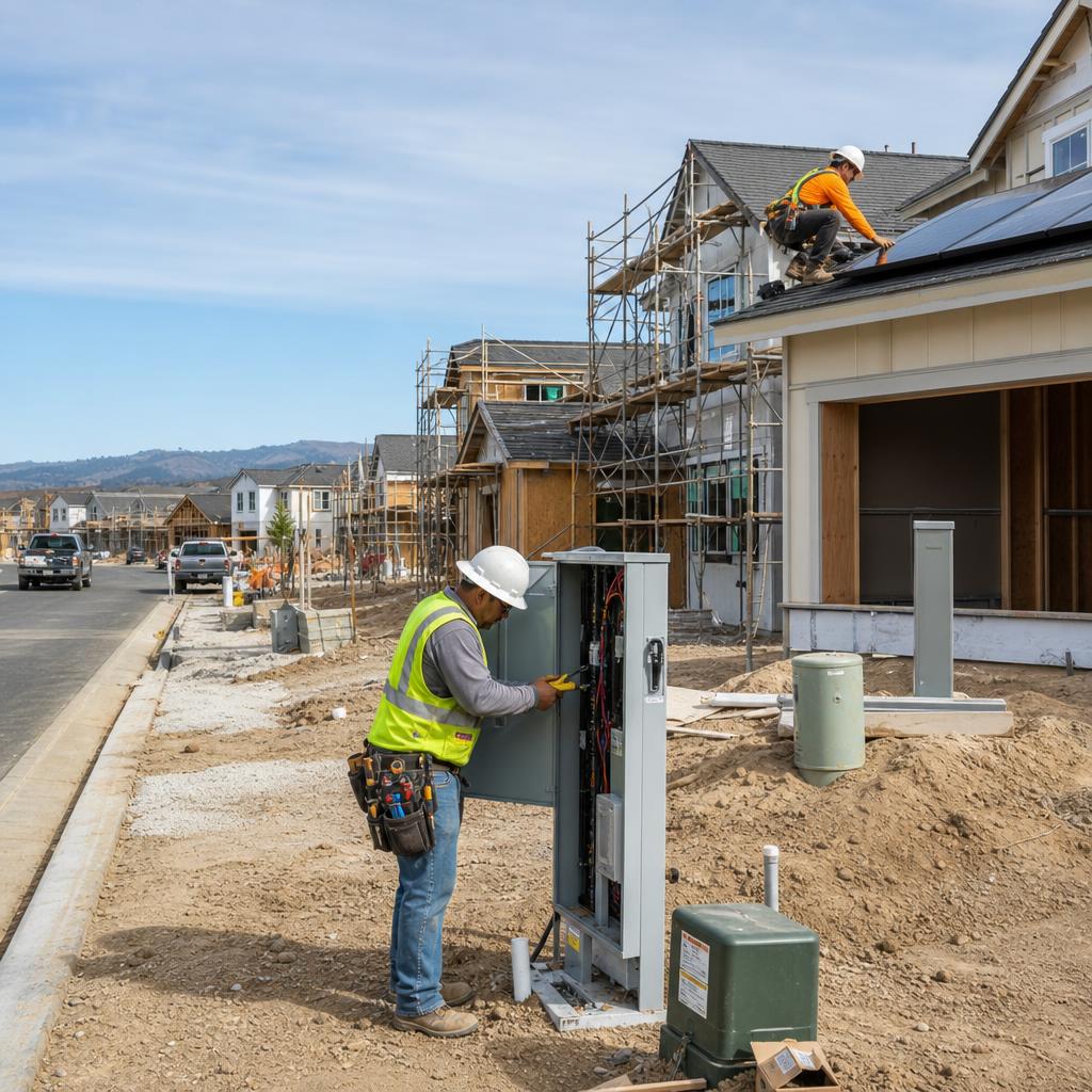 New housing development under construction